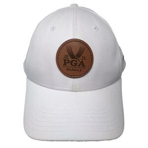 Ahead Baseball Cap White OS 2024 PGA Valhalla Leather Patch Corebridge Hat